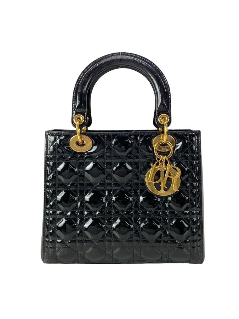 Dior Handbag Medium Bag Black Leather